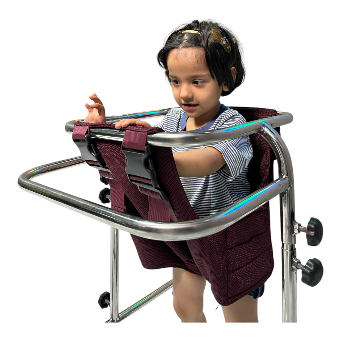 Four-Wheels Upright Training Walker (Tulip)
