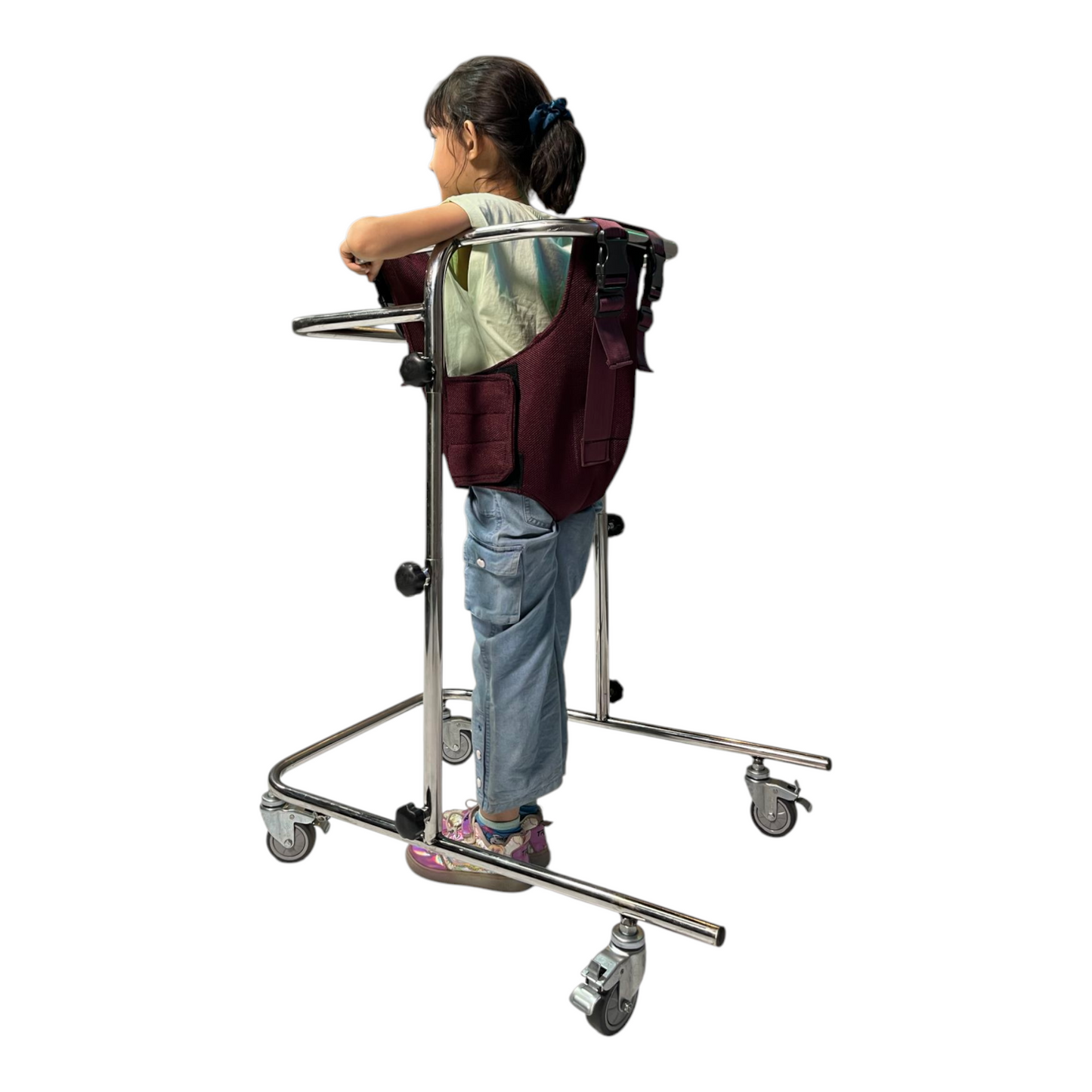 Four-Wheels Upright Training Walker (Tulip)