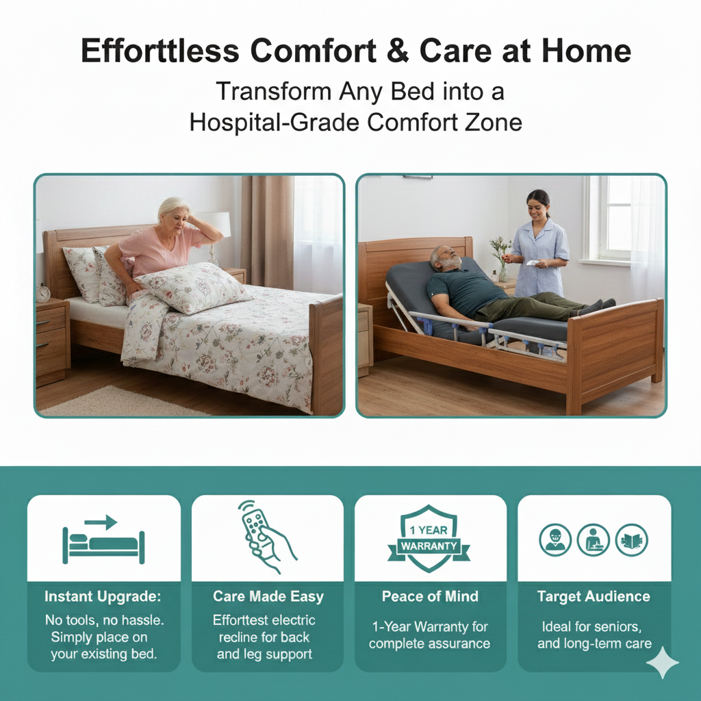Motorized Reclining Back & Knee Rest Support Beds - ( BedMate )