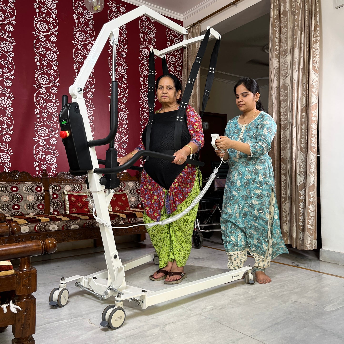 Electric Patient Lift & Transfer Hoist with Walk Sling - Snapdragon
