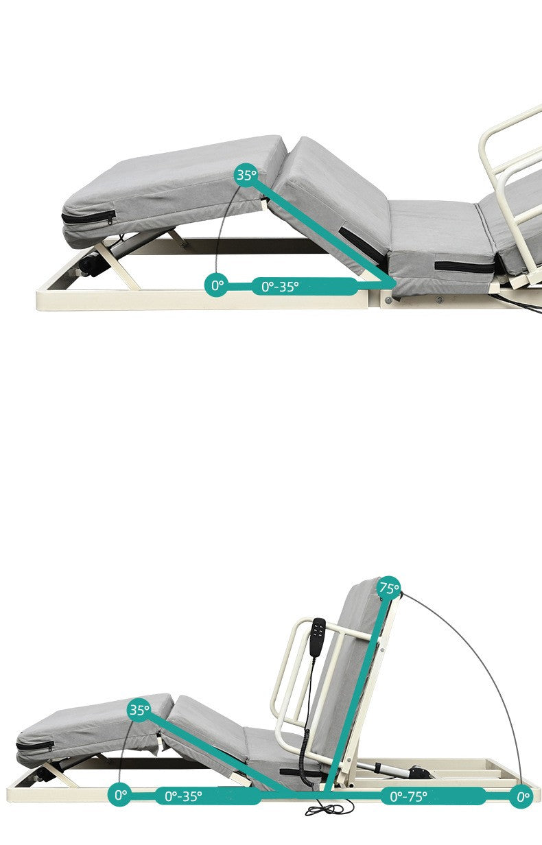 Morecare Motorized Reclining Back Rest and Knee Rest Support HomeCare Patient Beds