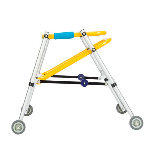 Foldable CP Child Walker for Boys/Girls - Adjustable Pediatric Walker with Wheels. (Daisy)