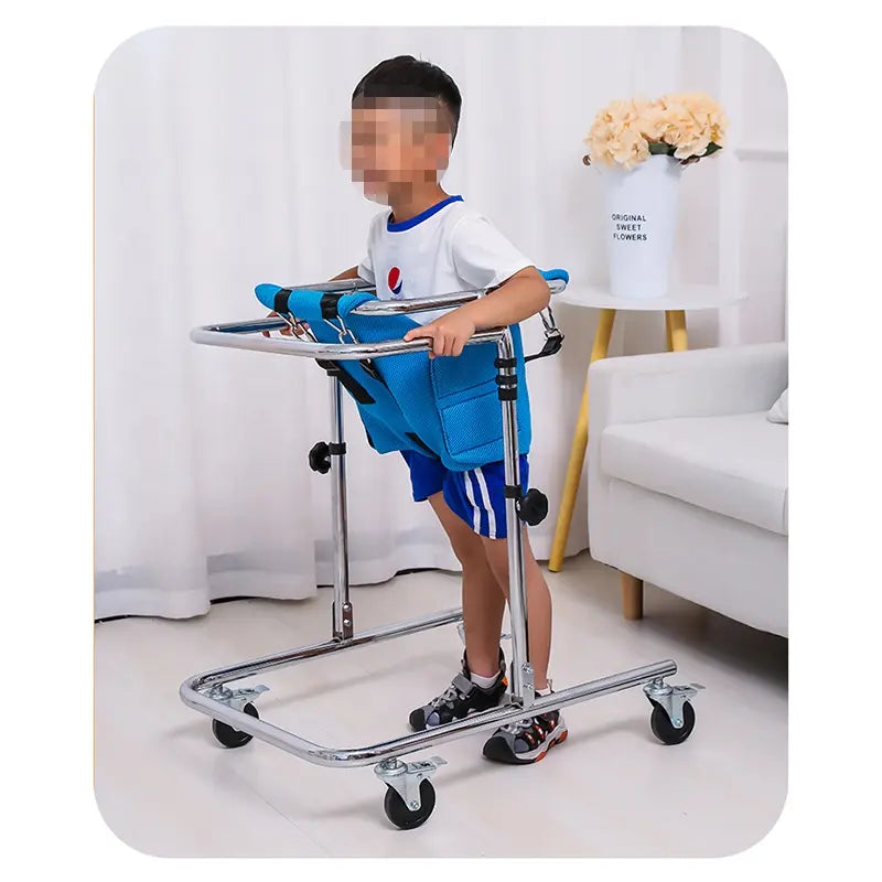 Height Adjustable Standing Frame Anti Rollover Kids SS Walker from MORECARE MOBILITY & REHABILITATION SOLUTIONS