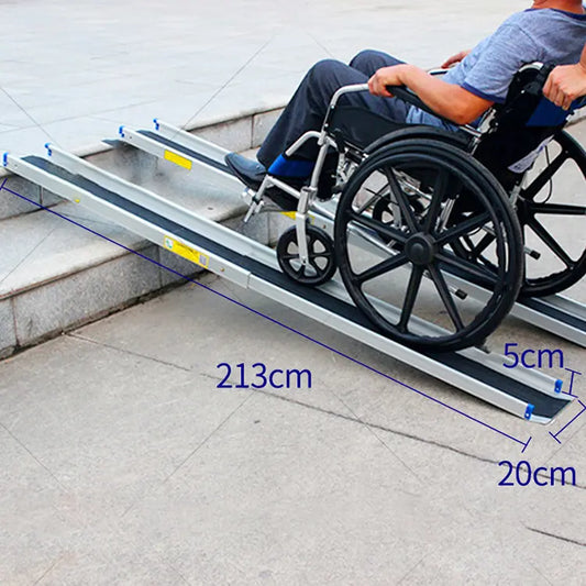 Telescopic Aluminum Wheelchair Ramp - Portable For Stairs (7 Ft / 4 Ft) from MORECARE MOBILITY & REHABILITATION SOLUTIONS