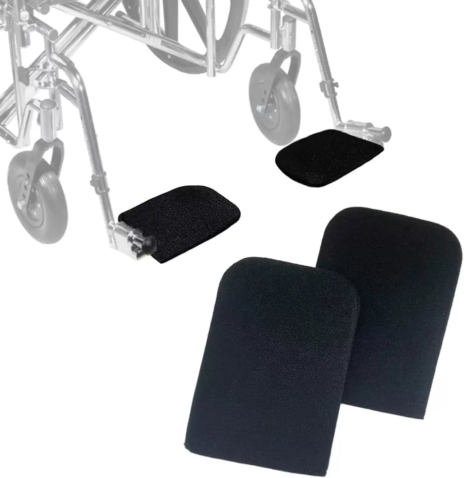 Morecare Elderly Wheelchair Footrest Cover, Non-Slip Footplate Protector Pad, Soft Leg Rest Cushion for Prevent Foot & Pedal Being Scratched, 1 Pair