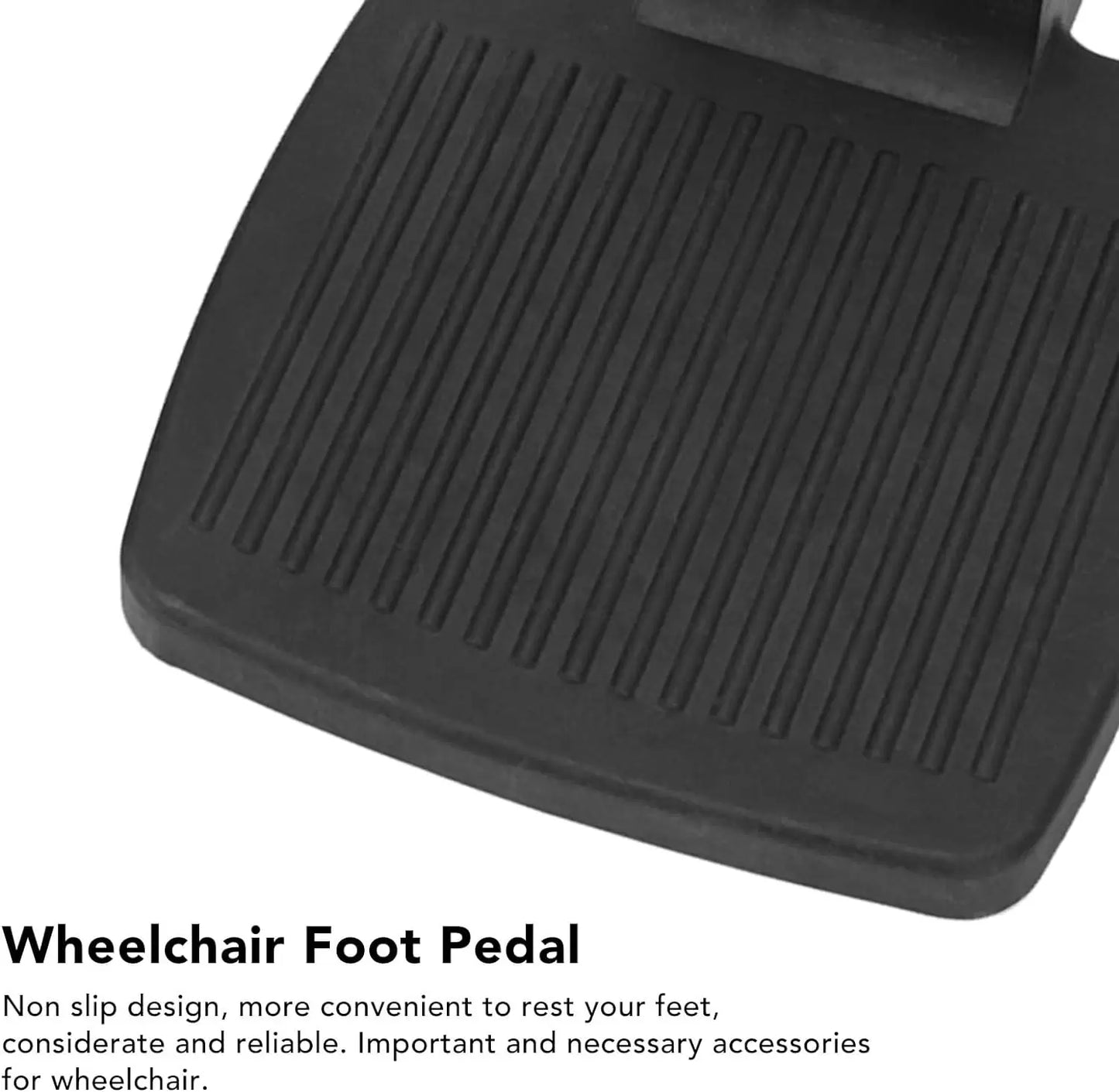 Morecare Durable Wheelchair Footrest Hole Size 19 MM, 2pcs Wheelchair Foot Rest Plate