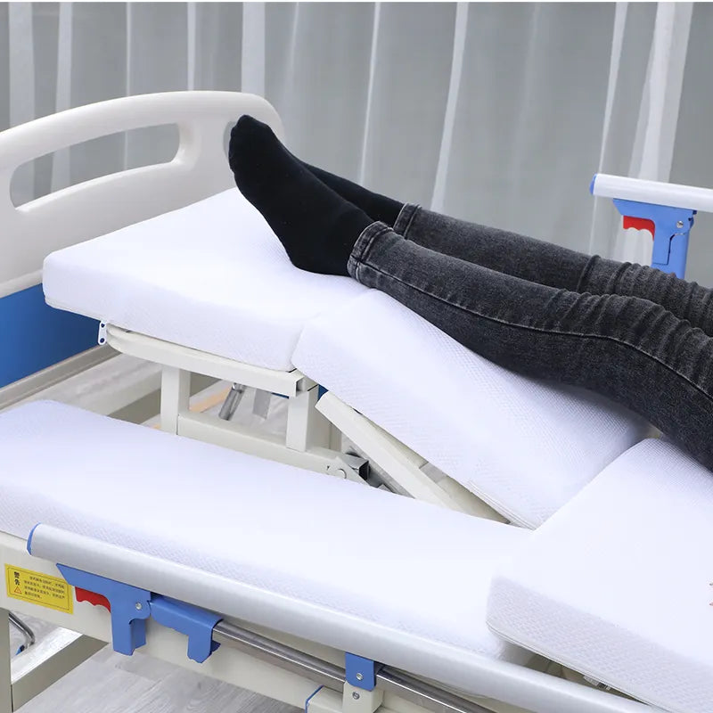 Manual Homecare Nursing Bed with Commode, Side Tilting Operation & Chair Position