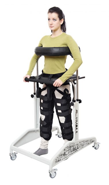 Morecare Active XT Height Adjustable Standing Frame Cum Walker For Adults With Pelvic & Chest Support