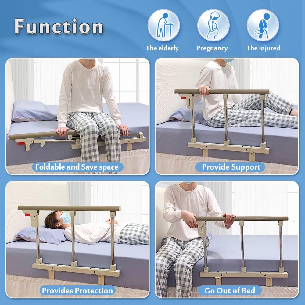 Small Bed Rails for Elderly Adults - Safety Side Guard Rail and Assist  Handle – Morecare