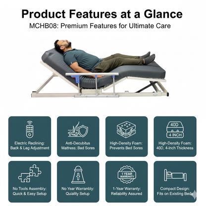 Motorized Reclining Back & Knee Rest Support Beds - ( BedMate )