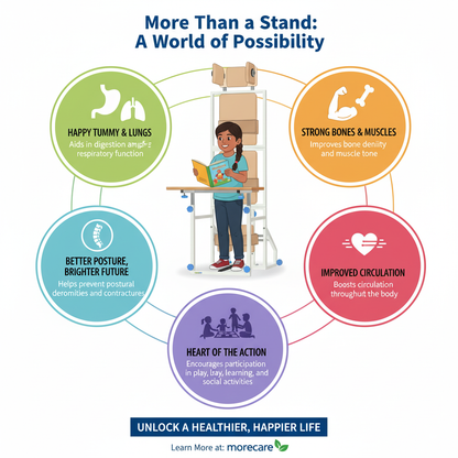 Morecare Multi-Functional Adjustable Standing Frame for Children & Teens with Cerebral Palsy