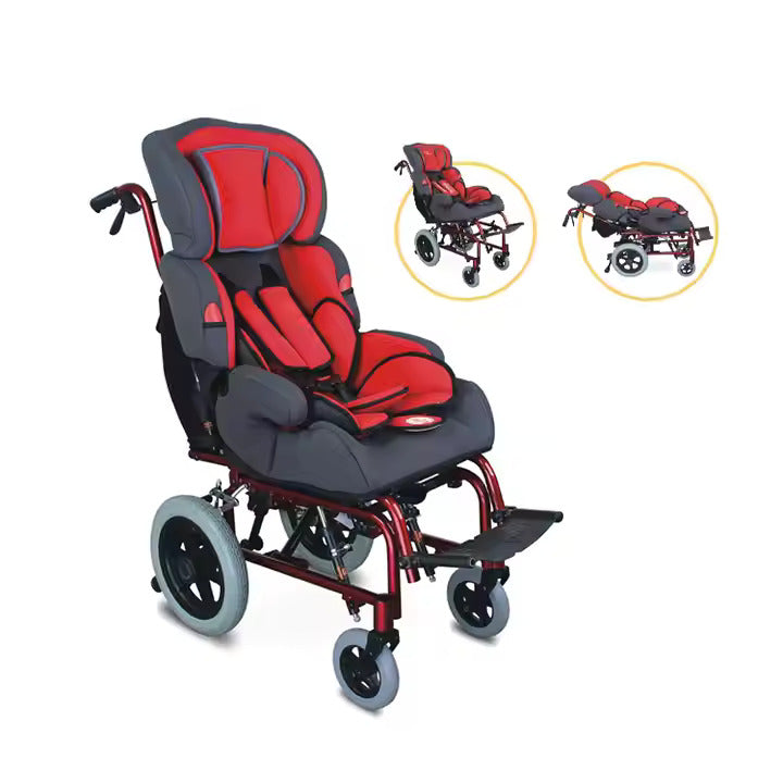 Morecare High-Back Reclining CP Wheelchair for Children – Lightweight Aluminum Frame