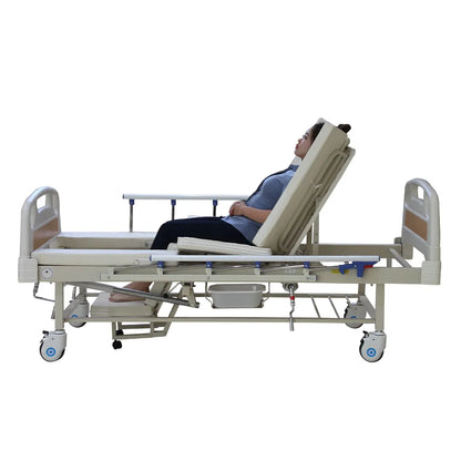 Electric Side Tilting Homecare Bed with Integrated Commode – Platina