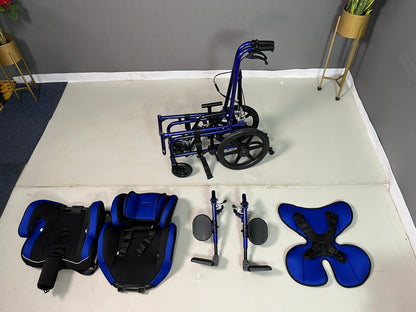 Tilt & Reclining CP Wheelchair Cum Stroller – Blue Flax