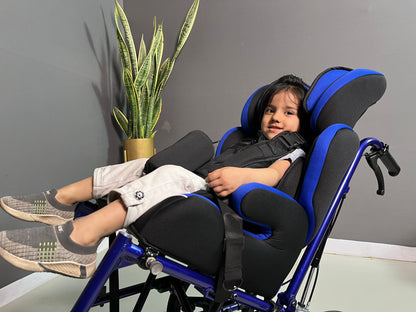 Tilt & Reclining CP Wheelchair Cum Stroller – Blue Flax