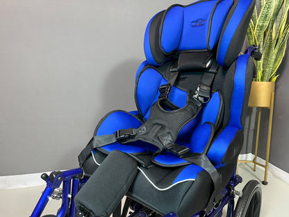 Tilt & Reclining CP Wheelchair Cum Stroller – Blue Flax