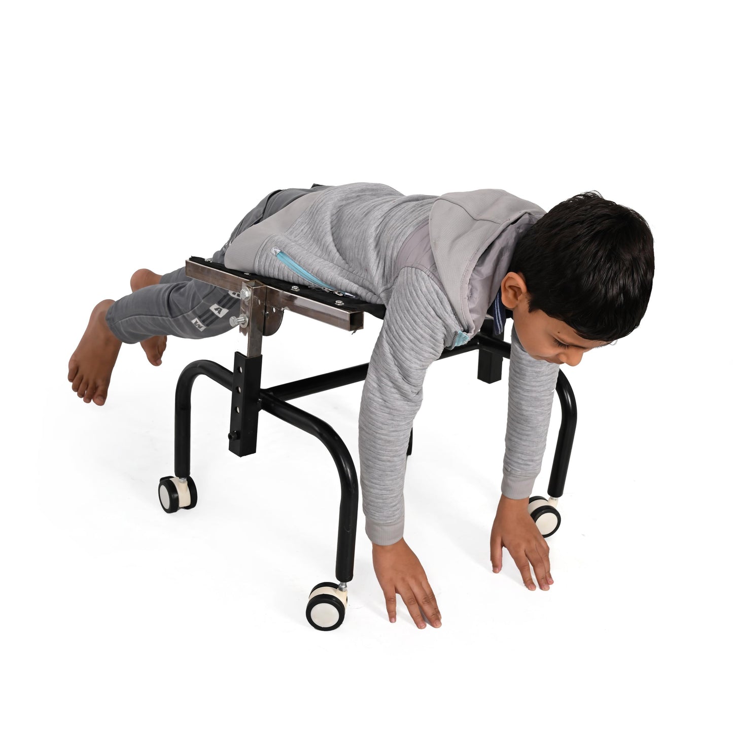 Morecare Height Adjustable Steel Body CP Kid Crawler - Supportive Device for Crawling Skills