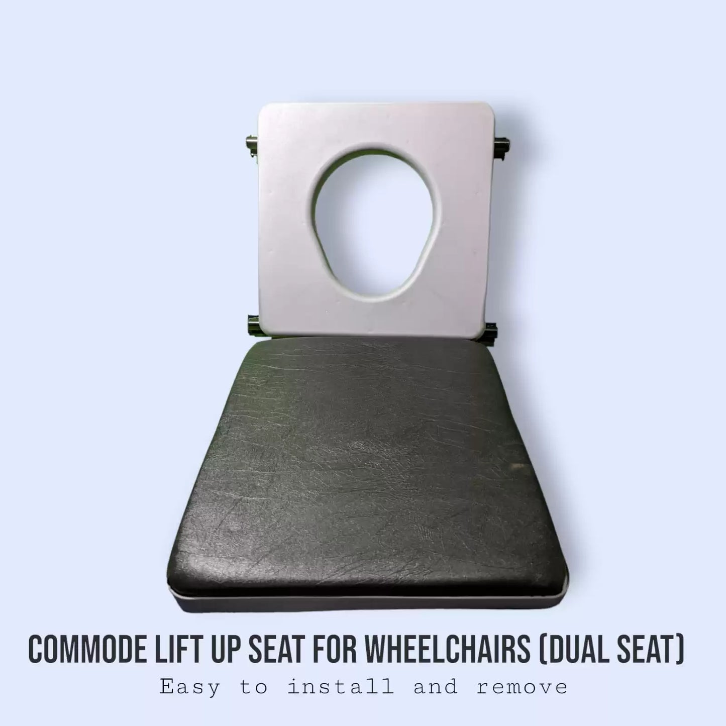 Morecare Wheelchair Commode Seat With Dual Lift-up Seats