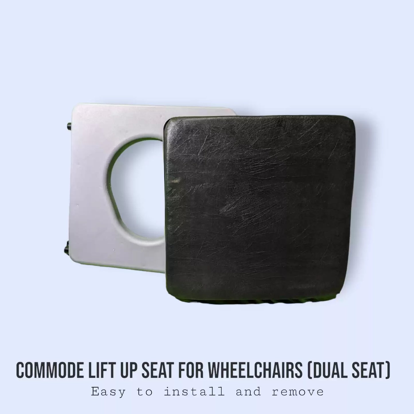 Morecare Wheelchair Commode Seat With Dual Lift-up Seats