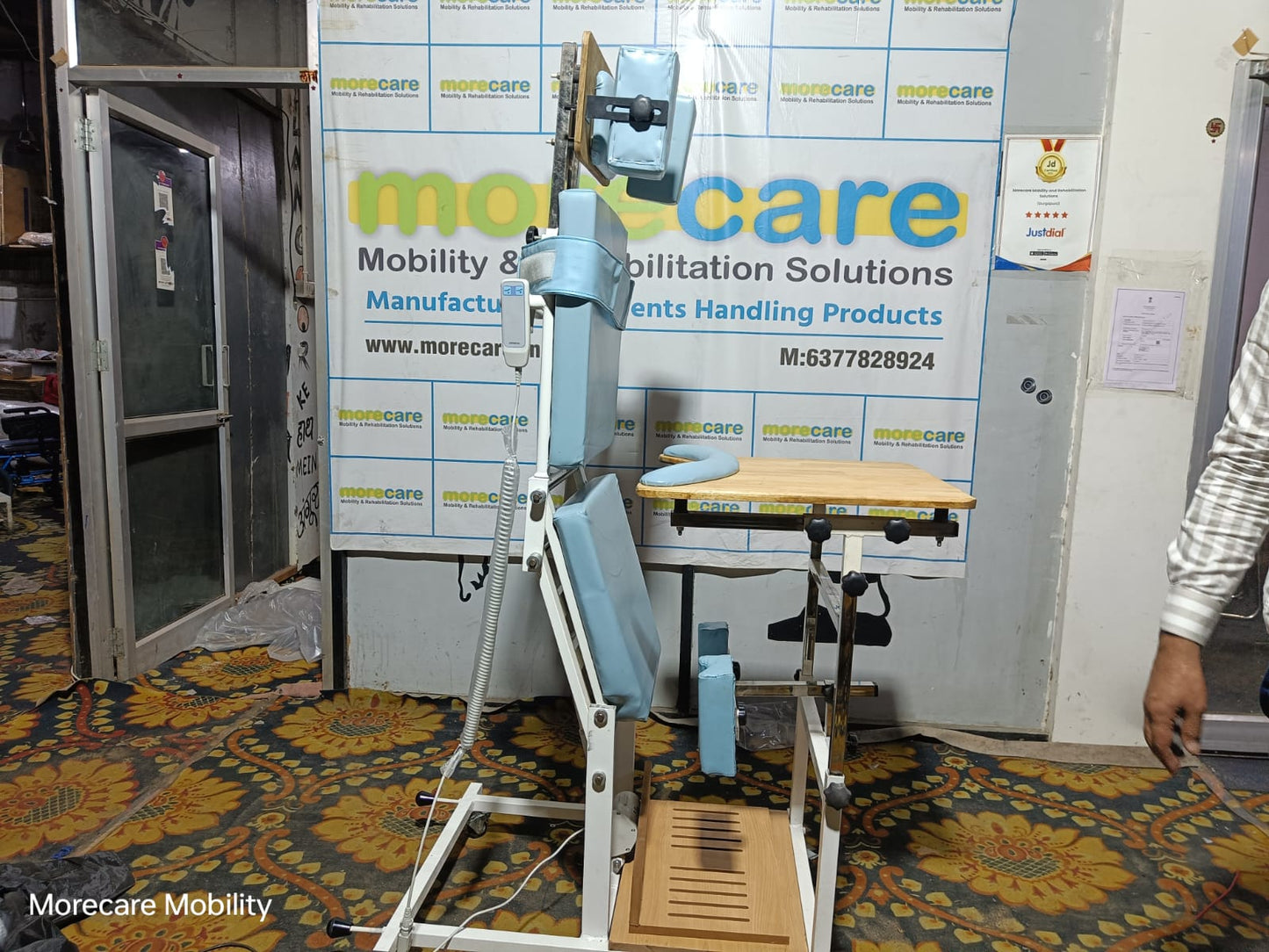 Morecare Electric Seating Cum Standing Frame For Adults with Neck Rest