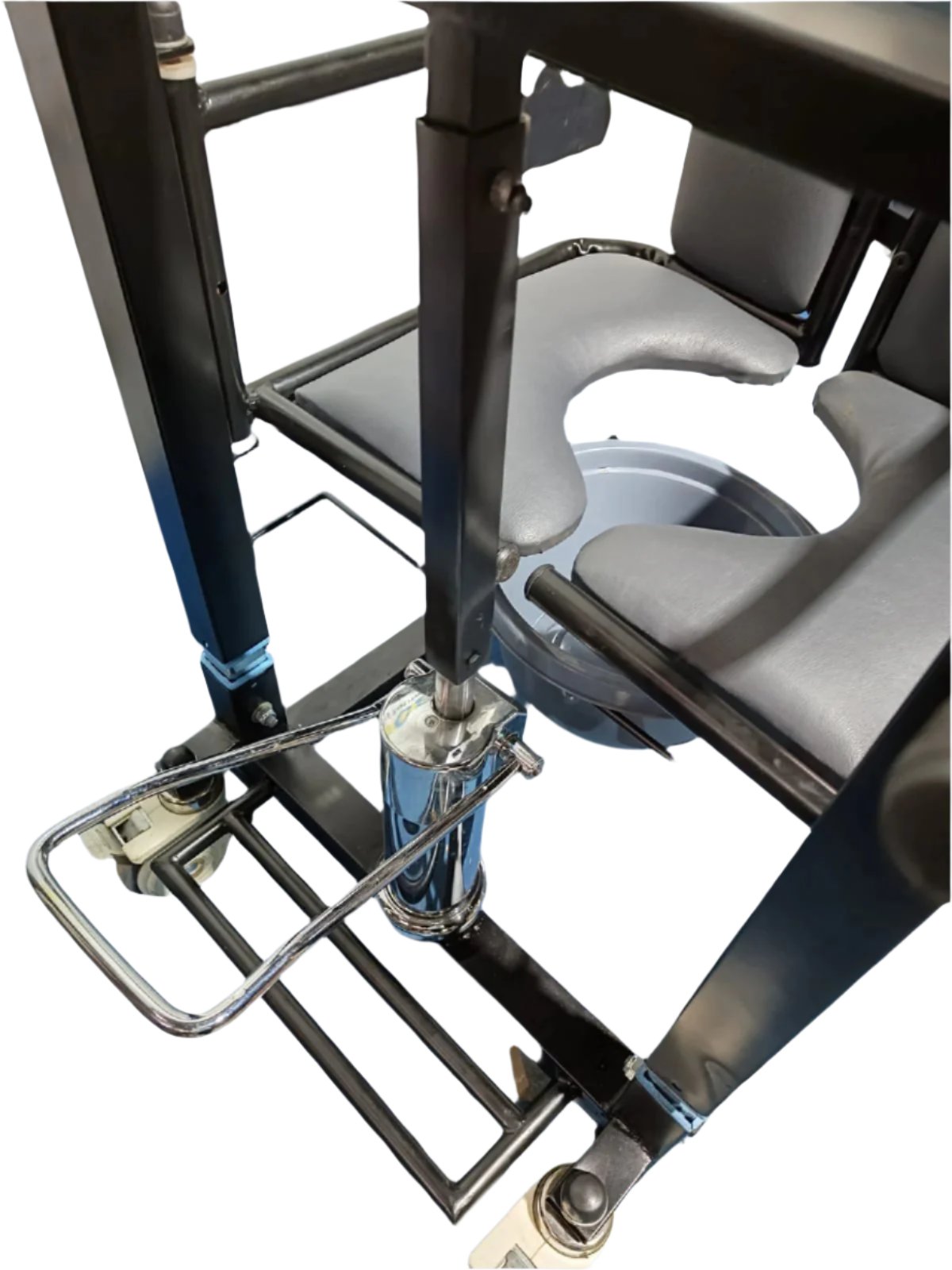 Morecare Patient Transfer Chair with Hydraulic Lift - Stainless Steel, Waterproof