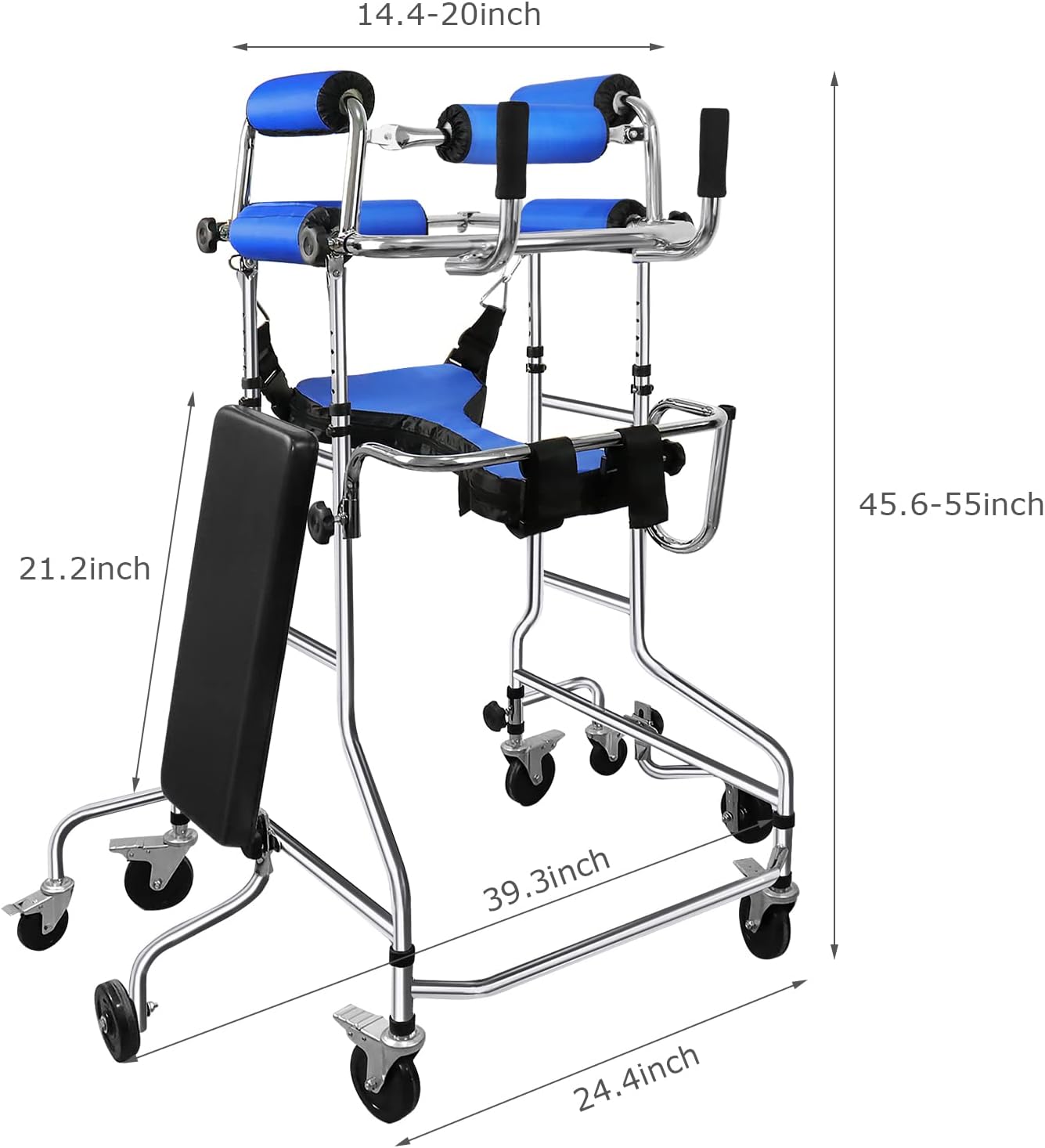 Morecare Multi Function Adult Standing Walker For Gait Rehabilitation With 8 Wheels