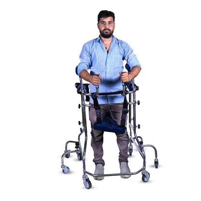 8-Wheel Standing & Gait Training Rehab Walker for Adults – Crab Walker