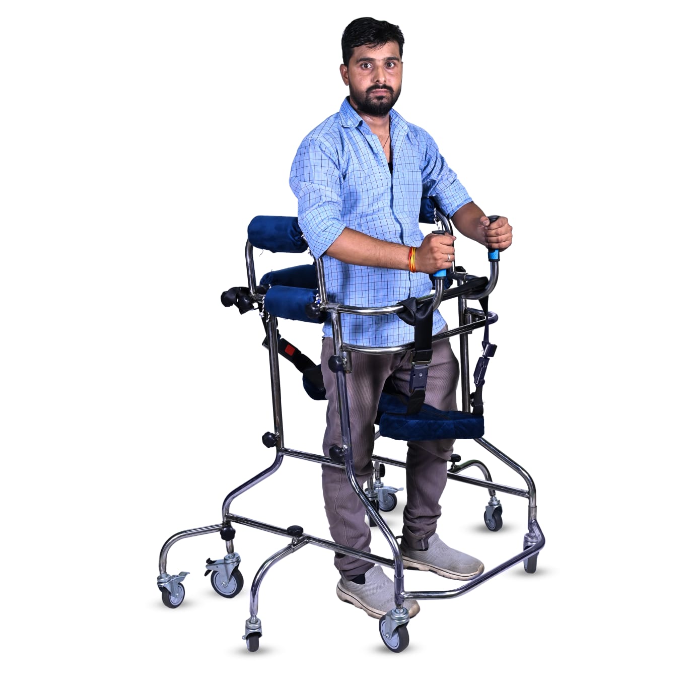 Morecare Multi Function Adult Standing Walker For Gait Rehabilitation With 8 Wheels