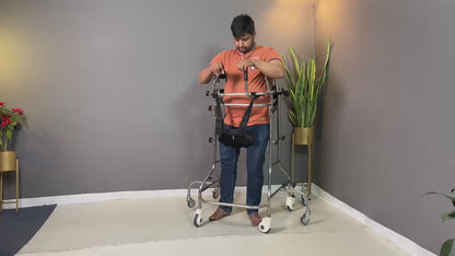 8-Wheel Standing & Gait Training Rehab Walker for Adults – Crab Walker