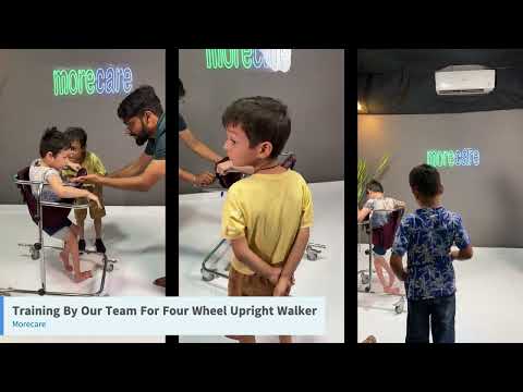Four-Wheels Upright Training Walker (Tulip)