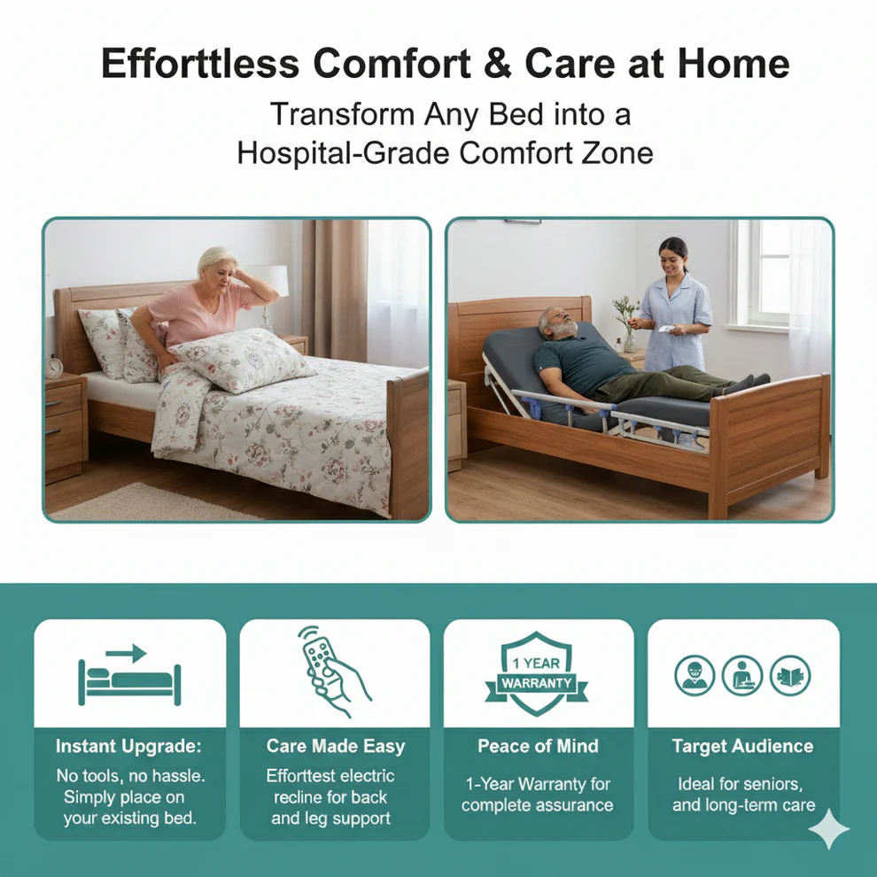 Morecare Bedmate - Motorized Reclining Back & Knee Rest Support Beds