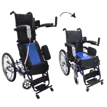 Morecare Elevate Standing Wheelchair - Semi-Electric Sit-to-Stand Function, Therapeutic Posture Aid, 120 kg Capacity, & Enhanced Safety Support Morecare Elevate Standing Wheelchair - Semi-Electric Sit-to-Stand Function, Therapeutic Posture Aid, 120 kg Capacity, & Enhanced Safety Support